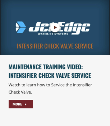 Maintenance Training Video - Intensifier Check Valve Service